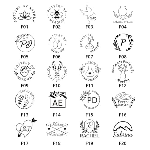 Personalized Pottery Stamp for Clay, Custom Pottery Stamps for Clay, Personalized Clay Stamp,40 Styles,4 Sizes, HandCrafter Potters Lovers Gift(1.5Inch) - Thumbnail 3