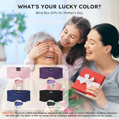 LC-dolida Sleep Mask with Bluetooth Headphones, Ice Silk Sleep Headphones with Bluetooth 5.4, Total Blackout Eye Mask for Sleeping, Sleep Soft Mask for Women Men, All Night Sleep, Travel(Pink) - Thumbnail 5