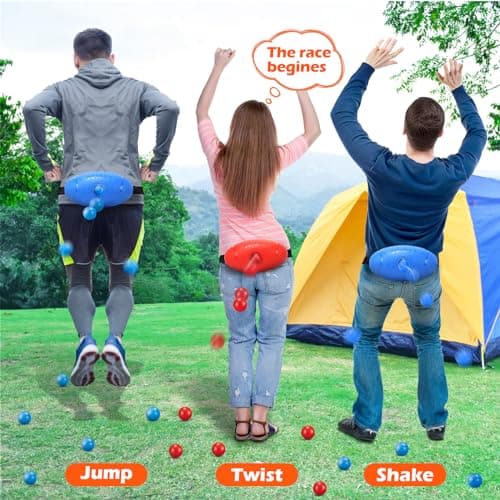 Skirfy Party Shaking Swing Balls Game Set for Kids Adults,Backyard Family Toy with 40 Balls, Birthday Games Outdoors Indoors Bachelorette Party Games for Boys and Girls Age 5 6 7 8 9+ - Thumbnail 6