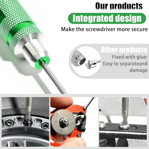 RC Hex Driver Set 1.5mm 2.0mm 2.5mm 3.0mm, Precision RC Screwdriver Tool Kit for SCX24 TRX4M TRX4 SCX10 Axial Traxxas ARRMA RC Crawler Cars - Thumbnail 3