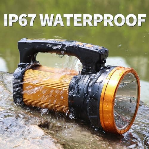KINQILIN 1800LM Rechargeable Spotlight 13600mAh Spotlight Flashlight 80H Long Lasting IP67 Waterproof 3 Modes Spot Light for Outdoor Camping Home Emergency - Thumbnail 5