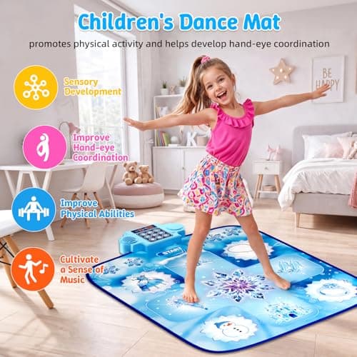 LZFYMXOK Dance Mat for Girls–Electronic Dance Game Toy Pad with 8 Challenge Levels, 3 Modes & LED Score Display, Frozen Toys for Girls Rhythm Step Play Mat, 2026 Birthday Gifts for Ages 3-12 - Thumbnail 2