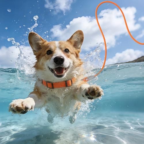 5FT Nylon Waterproof Dog Leash, Durable Strong Odor-Proof Dog Leashes with Zinc Alloy Clip, Walking, Beach, Yard, Swimming, Training Leash for Small, Medium & Large Dogs Blue - Thumbnail 5