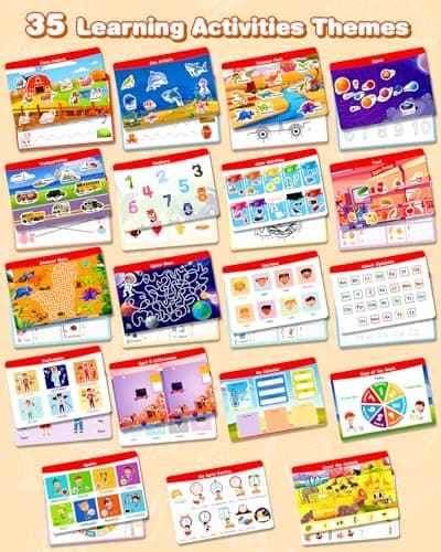 Montessori Preschool Busy Book for Toddlers - Activity Books for Kids Ages 3-5 - Preschool Learning Activities - Workbook Activity Binder - Autism Sensory Toys - Gifts for 3 4 5 6 Year Old Boys Girls - Thumbnail 4