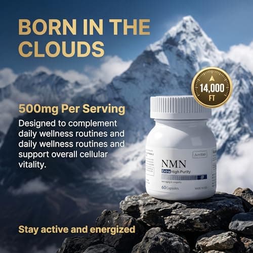 AOVITAO NMN Supplement 500mg Ultra Pure 99.8% | Stabilized Form | Supports NAD+ Production, Cellular Health & Healthy Aging | 60 Capsules - Thumbnail 5