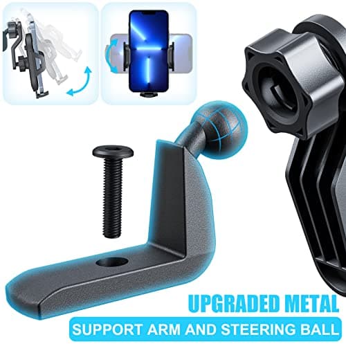 DIAMOOKY Upgraded Phone Mount for Jeep Wrangler JK JKU 2018 2017 2016 2015 2014 2013 2012 2011, Dash Multi-Mount Phone Holder Kit w/Storage Tray Interior Accessories - Thumbnail 2