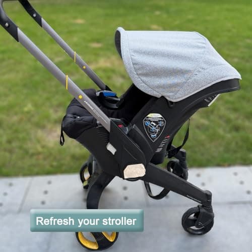 Feliliber Stroller Replacement Accessories Canopy, Baby Stroller Sun Shade Compatible with Doona Car Seat & Strollers (Gray) - Thumbnail 2