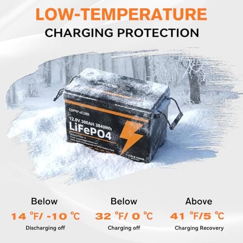 12v 300ah lifepo4 battery 2 Pack,Built-in 200A BMS, Low-Temp Protection,Up to 15000+ Deep Cycles,10-Year Life,Lithium Battery 3840Wh Power Output,Perfect for Solar Energy Storage,Backup Power,Camping - Thumbnail 5