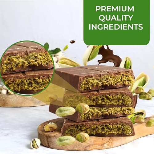 Chobella Dubai Chocolate Bar Pistachio, 7oz, Premium Dubai Chocolate Bar with Pistachio Cream and Kataifi, Viral Candy with Shredded Phyllo Dough, Knafeh - Thumbnail 6