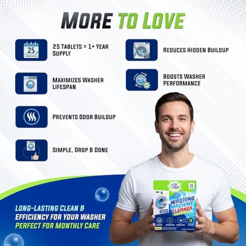 True Fresh Washing Machine Cleaner Tablets 25 Pack - Thumbnail 6