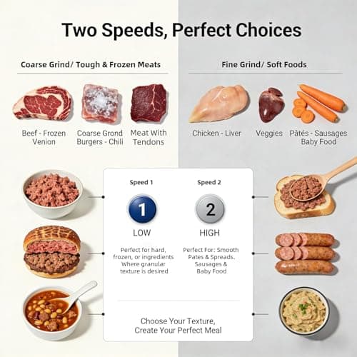 Electric Large Food Processor,6L Meat Grinder Stainless Steel for Home, Heavy-Duty Meat Blender Mincer with 2 Speed& 6 Blades,1200W Electric Food Grinder Chopper for Meat,Game,Hunt & Meal Prep - Thumbnail 4