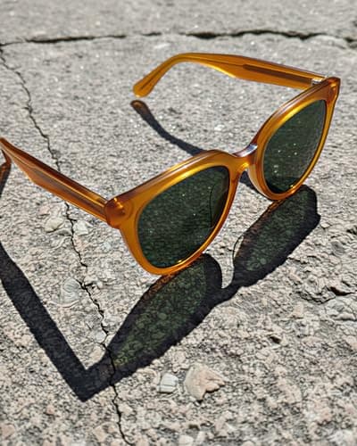 isheep Round Sunglasses for Women and Men with UV400 Protection, Vintage, Handmade Craft SIS-15-YE - Thumbnail 5