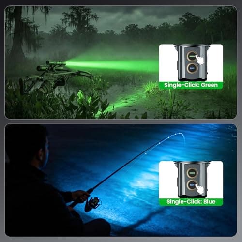 2000 Lumen EDC Flashlight Small Rechargeable Flashlight with Memory,Multi-Color Light (Warm Yellow/Red/Green/Blue/UV) with 5 Buttons,Built-in 4200mAh Battery Ideal for Home,Outdoor,Emergency Use - Thumbnail 5