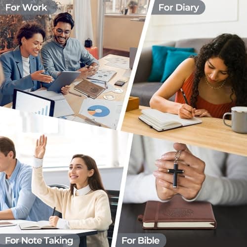 BIYUNRO Lined Journal Notebook for Women & Men, Hardcover Leather Journals for Writing, Diary, Journaling, Bible, Work & Travel, A5 (Green) - Thumbnail 6