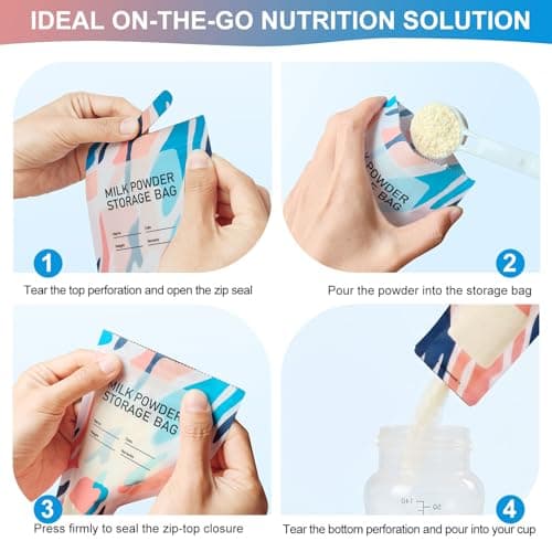 Disposable Protein Powder Travel Container Bags, 100PCS Portable Powder Container To Go, Leakproof Supplement Storage Pouches for Gym, Travel, Snacks and On-the-Go Nutrition - Thumbnail 4