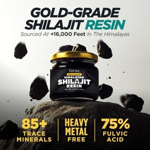 Gya Labs Himalayan Shilajit Resin for Men, 100 Servings - 85+ Trace Minerals, 75% Fulvic Acid for Energy & Immune Support - Max Potency, Gold Grade, No Heavy Metals fit for Women - Thumbnail 3