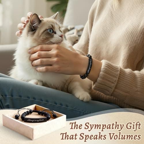 COSOWO Dog Memorial Bracelet – Adjustable Pet Keepsake with Paw & Heart Charm, Sympathy & Remembrance Gift for Dog Loss, Cat & Pet Bereavement, Light Glossy - Thumbnail 6