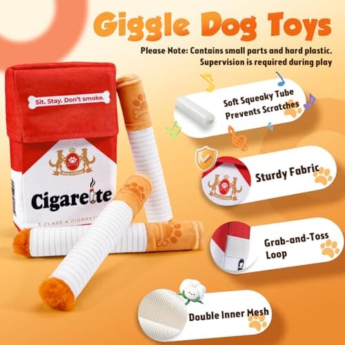KEZKALS Funny Dog Toys for Small Medium Dogs, 3 Pack Squeaky Interactive Plush Pet Toy with Treat Box, Dog Gifts Stocking Stuffers for Christmas Birthday - Thumbnail 4