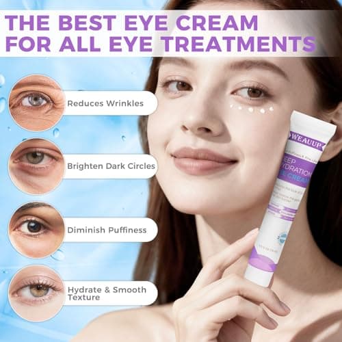 Eye Cream for Dark Circles– Revitalizing Formula with Retinol, Caffeine, Hyaluronic Acid, Peptides & Plant Extracts to Smooth Fine Lines - Thumbnail 3