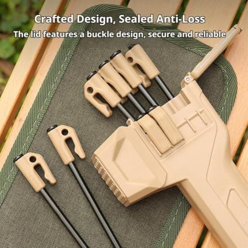 Multi-Functional Camping Hammer, Tent Lightweight Hammer with 8 Tent Pegs,Puller & Bottle Opener with Anti-Loss Storage Compartment, Mallet for Outdoor Hiking Camping Backpacking (PURPLE) - Thumbnail 2