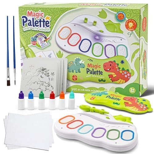 WpQOzzlP Markers for Kids,Kids Paint Brushes,Magic Light Brush,Paint Set Without Stain,Easter Gifts for Kids,Toys for Girls,Bluey Toys for Kids Ages 3-5,Gift Pattern Hollow Mold - Image 1