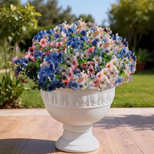 WucaFl Artificial Flowers for Outdoors, 15 Bundles UV Resistant Fake Flowers, Colorful Daisy Faux Plants for Porch Patio Planters, Realistic Outdoor Flowers for Garden Yard Window Box Decor - Image 1