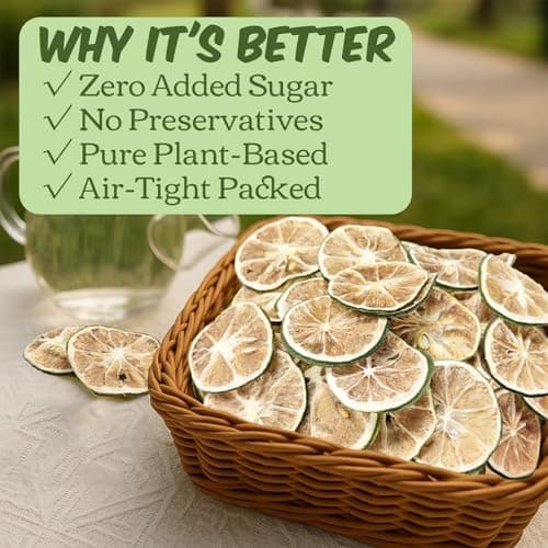 Dehydrated Lime Slices 16 oz / 1 lb / 454g Bulk - Cocktail Garnish, Baking, Cooking, Tea, Crafts | All-Natural Dried Fruit for Drinks, Potpourri & Decor - Thumbnail 5