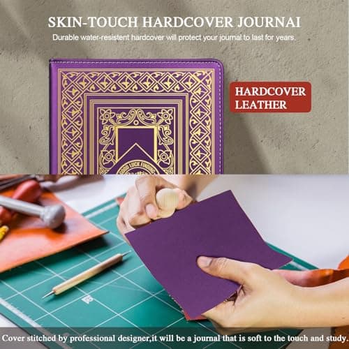 QDWXDEL Appreciation Gifts For Coworkers,A5 Hardcover Leather Journal for Women - 200 Pages Premium Paper Notebook, Coworker Journal Notebook for School, Work (Coworker Purple) - Thumbnail 4