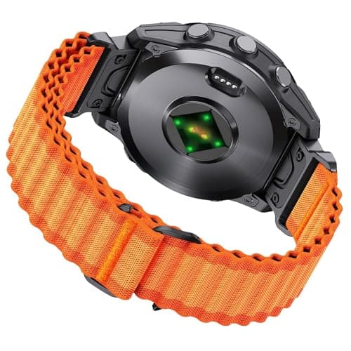 BANSO 22mm Quick Fit Nylon Watch Band for Garmin Fenix 6/7/8 47, Sport Strap for Fenix Pro/5/5 Plus, Soft Band for Forerunner 945/935/955/965 Approach S60/S62