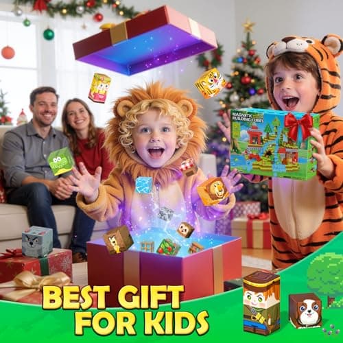 150PCS Magnetic Blocks - Mine Magnet World Forest Animal Set, Magnet Toys Games for Kids Ages 4-6 6-8 8-12, Magnetic Building Blocks for Boys & Girls, STEM Montessori Sensory Toys for Kids Ages 3+ - Thumbnail 6