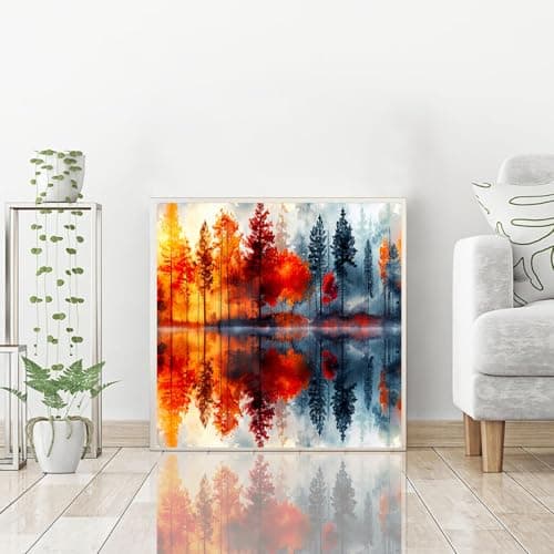 igoodom Landscape Diamond Art Kits for Adults, Landscape Diamond Painting Kit, Full Drill Round Diamond Art Kits, DIY Gem Art and Crafts for Home Wall Decor Gift 14x14inch - Thumbnail 2