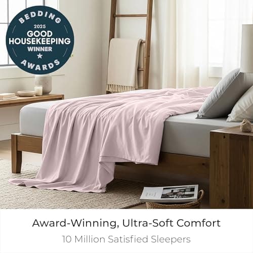 Mellanni Twin XL Size Flat Sheet - Iconic Collection Bedding - Hotel Luxury, Extra Soft, Cooling - Wrinkle, Fade, Stain Resistant - 1 Flat Sheet Only (Twin XL, Blush Pink) - Thumbnail 3