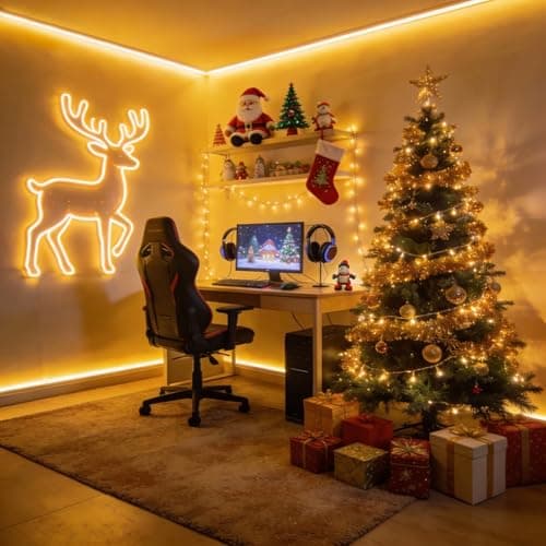 AI Smart Neon Lights RGB+IC,Voice Activated Multicolors Kids Room Light No App/No WiFi Required, Music Sync Dimmable Color Changing Light 16.4ft 25 Commands USB Powered for Bedroom Party - Thumbnail 4