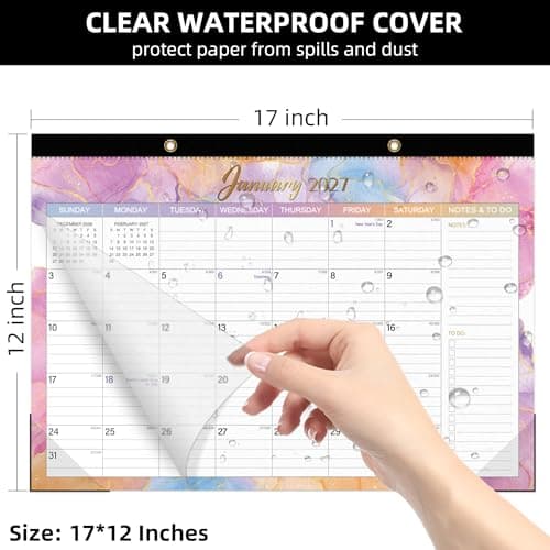 Tcamp Desk Calendar 2026-2027, Large Desktop/Wall Monthly Calendar (Jul. 2026 - Dec. 2027) 17'' x 12'', 18 Months Desk Pad Calendar for Home School Office - Thumbnail 5