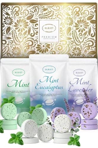 Shower Steamers Aromatherapy 18 Pack Mothers Day Gifts for Wife Women Her Him Romance Birthday Spa Basket Natural Essential Oils Stress Relief Mint Lavender Relaxation for Mom Men Teens Adults Travel - Image 1