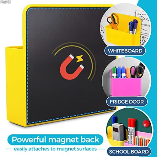 2Pcs Magnetic Marker Holder for Whiteboard - Cute Pen Holder Magnetic Dry Erase Marker Holder Magnets for Whiteboard Marker Holder Magnetic Pencil Holder - Magnetic Pen Holder for Refrigerator Pen Cup - Thumbnail 3