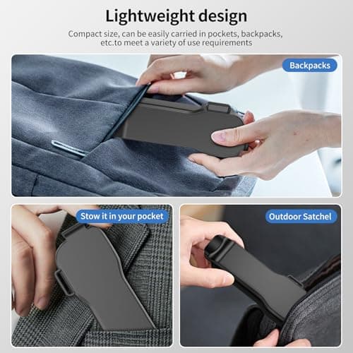 XIAOTJ Pocket 3 Cover Protective Case for DJI Osmo Pocket 3/Xtra Muse Accessories Gimbal Lens Screen Protector, Hard Cap Compatible with Pocket 3 Original Case, with Filter/TF Card Slots - Thumbnail 5