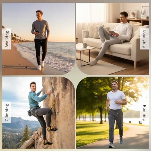 BROOKLYN'S BEST 3-Pack Men Jogger Pants - Sweatpants for Men with Pockets, Elastic Waistband, Cuffed Ankles, Active Fleece Athletic and Workout Pants - Black/Heather Charcoal/Heather Grey, Small - Thumbnail 2