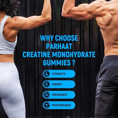 NSF Certified Creatine Gummy - Creatine Monohydrate Gummies 5g for Men & Women - Boost Focus,Strength, and Endurance, Vegan, Gluten-Free, Non-GMO, 2.5 Gram Creatine per Gummy (Blueberry 90 ct) - Thumbnail 5