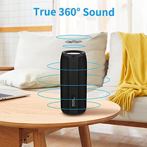 Musibaby Bluetooth Speaker, M88 Speakers,Dual Pairing, Bluetooth 5.3,Loud Stereo Sound,Booming Bass,30H Playtime for Home& Outdoor Party,Beach,Portable Speaker,Gifts(Black) - Thumbnail 2