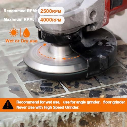 Diamond Concrete Polishing Pads - BRSCHNITT 6pcs 4 inch Grit#30 Resin Bond Renew Pads Beton Floor Renew Reparing Disk - Thumbnail 5