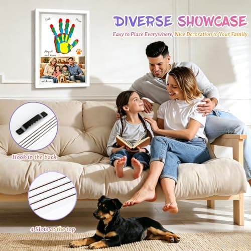 Hzorille Family Handprint Kit,Hand Print Keepsake Frame,New Parents Gift - Thumbnail 4
