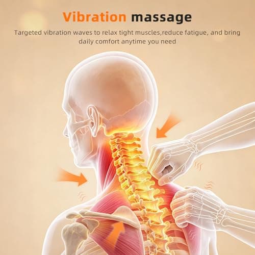 Sanivor 3-in-1 Neck Massager Pillow - Neck Cervical Traction Device with Heat,Vibration Massage & Airbag Traction,Neck Pillow for Pain Relief Deep Tissue Ergonomic Neck Shoulder Relaxer Gift Idea - Thumbnail 4