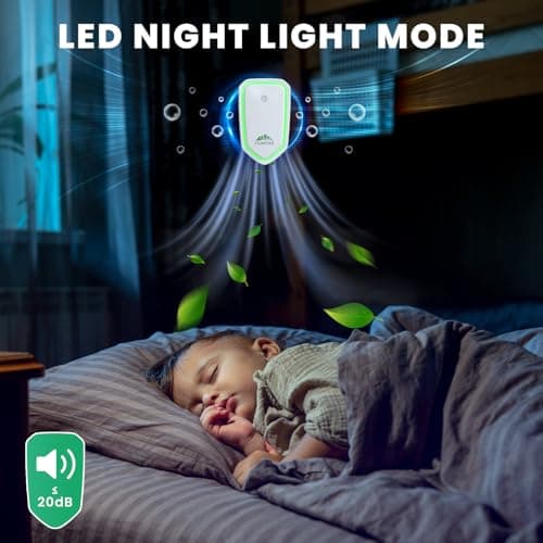 COMTAR Air Ionizers for Home (4 Pack), Negative Ion Filtration System, Quiet Air Freshener for Bedroom, Office, Kitchen, Portable Air Filter Odor, Smoke Dust, Pets, Eliminator, Mini Air Cleaner - Thumbnail 5