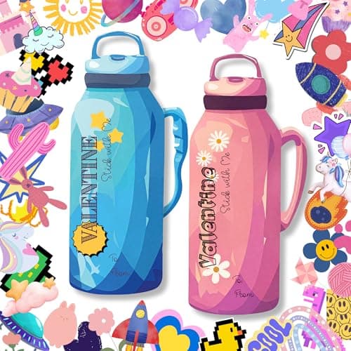 Poatel Valentines Day Cards for Kids School, 48 Kids Valentine Cards with 200 PCS Stickers, Fun Valentines Classroom Exchange for School, Valentines Party Favors