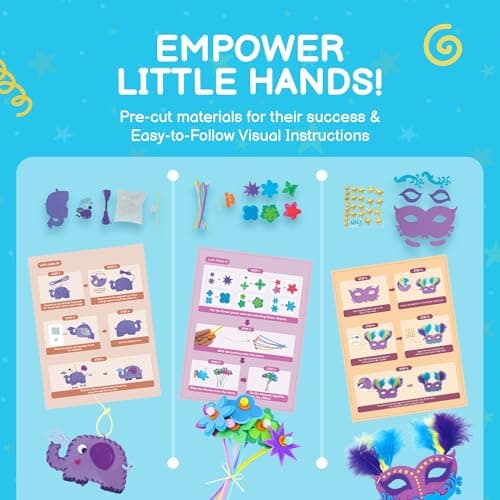 QuTZ Craft Kits for Kids Ages 4-8, 10-in-1 Toddler Craft Box, Build Projects That Glow, Float, Wearable and Playable, No prep and no Clean-up, Art and Crafts Supplies for Kids 4 5 6 7 8 Year Old - Thumbnail 4