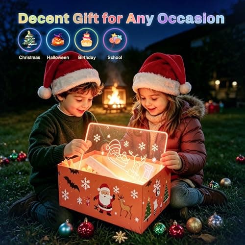 16" LED Drawing Board for Kids, Rechargeable Neon Light Up Drawing Board, Glow Doodle Board, LED Note Board, Dry Erase Board, 8 Markers, Birthday Gifts for Kids Teens Boys Girls - Thumbnail 6