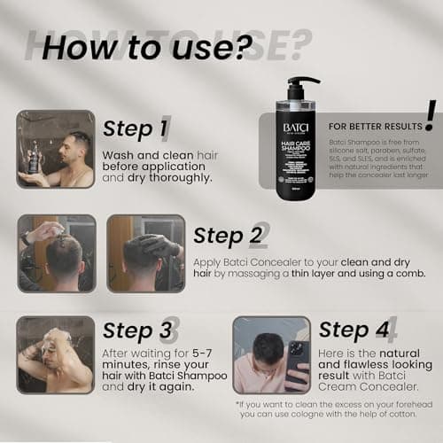 Batcı Hair Concealer & Filling Cream for Bald Spots & Thinning Hair – Waterproof, Sweat-Proof Scalp Coverage – Natural Root Touch-Up Cream for Men & Women – 1.69 Fl Oz 50 ml - Thumbnail 5