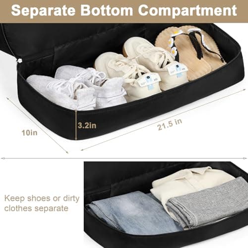 IBFUN Weekender Bags for Women, Travel Duffle Bag with Shoe Compartment Carry on Weekender Overnight Duffel for Weekend Travel Business Trip 3PCS - Thumbnail 5