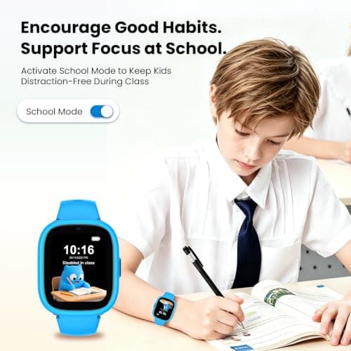 LAGENIO K3 Smart Watch for Kids with GPS Tracker, 1.7 Inch HD 4G Smartwatch with Video Calls, Texting, and Parental App, SOS, Music, Alarm Clock, School Mode, IP68 Waterproof for Ages 5-12 - Thumbnail 5